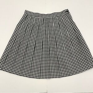 Vintage Marnie West Classic Black and White Houndstooth Skirt Size 11 (28in.)
